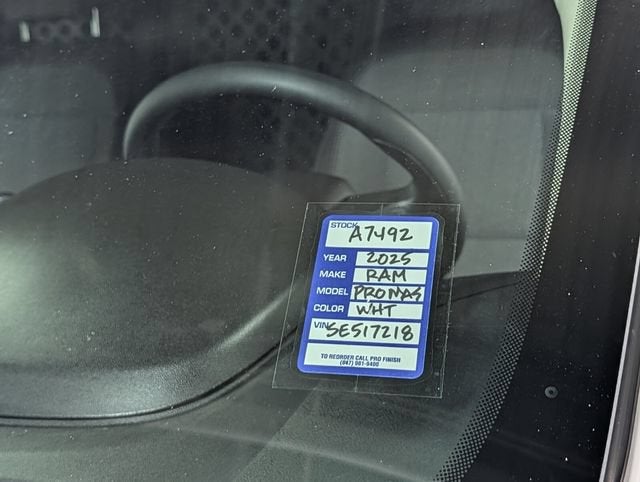 2025 RAM ProMaster Cargo Van Tradesman