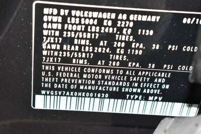 2017 Volkswagen Tiguan 2.0T Wolfsburg Edition