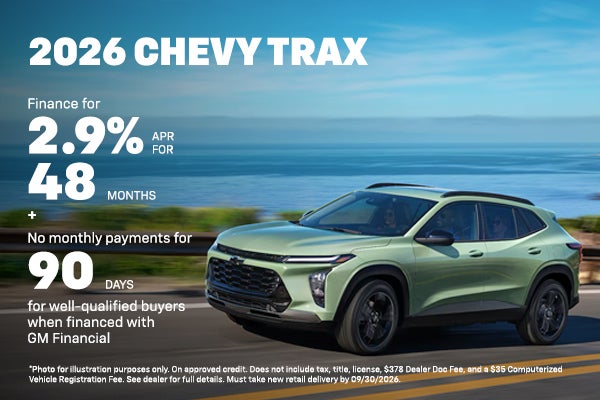 New 2026 Chevy Trax Offer